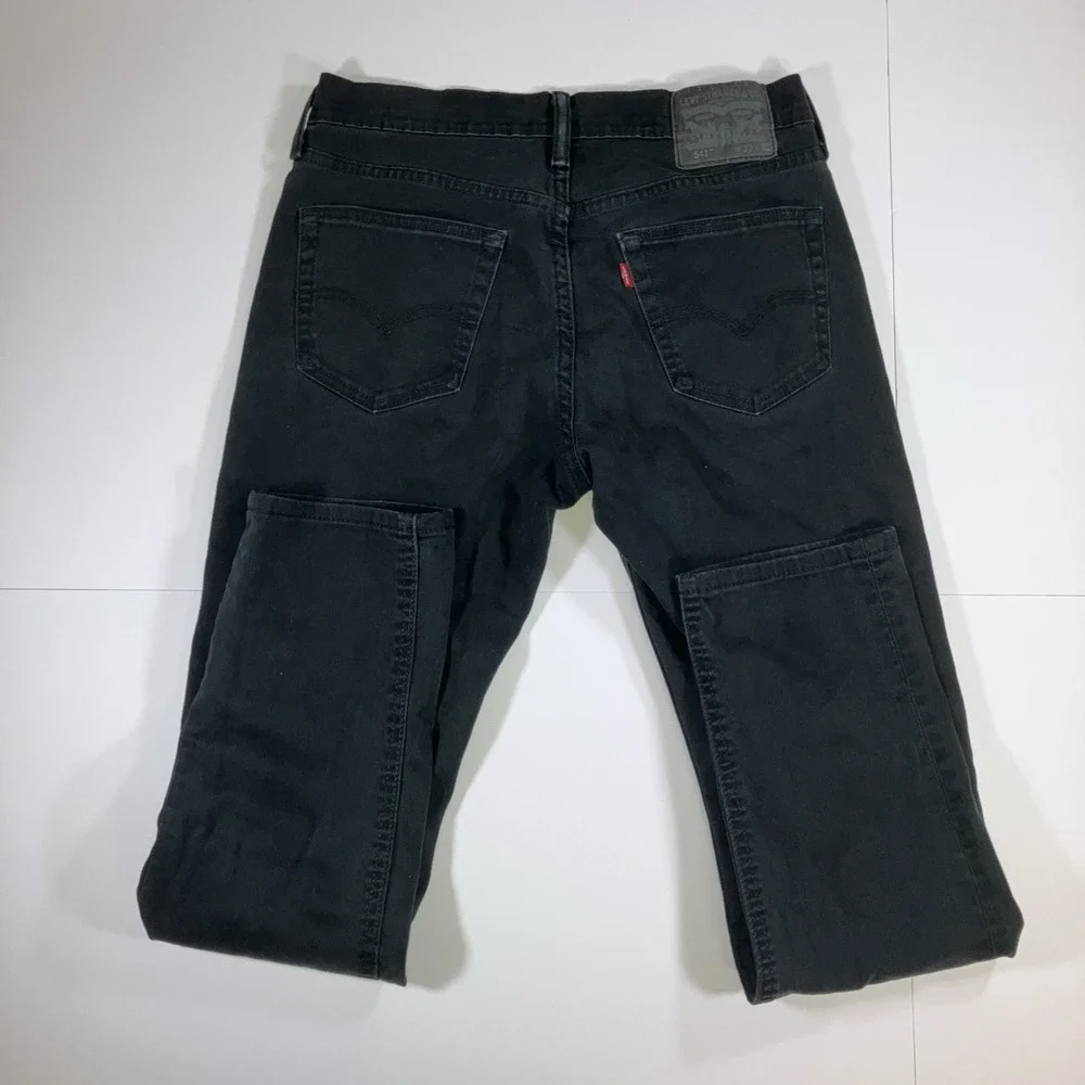 Levi's 541 Athletic Taper Jeans Mens‎ 30x32 Black Stretch Denim